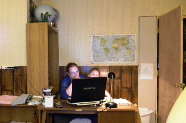 Is it irony that once upon a time her baby crib was in this very spot?