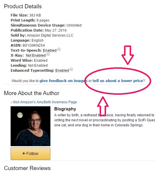 Tell Amazon Lower Price