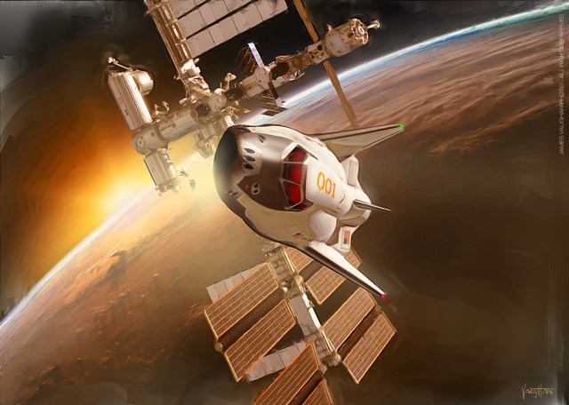 Dream Chaser - Alpha Station Fly-around by James Vaughan