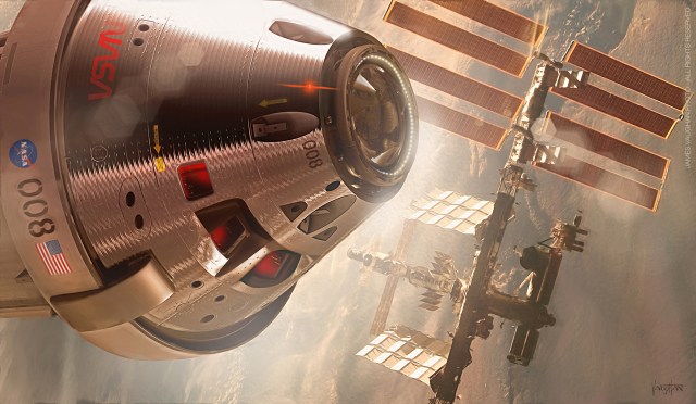 Orian Early-Morning Arrival ISS 2 by James Vaughan